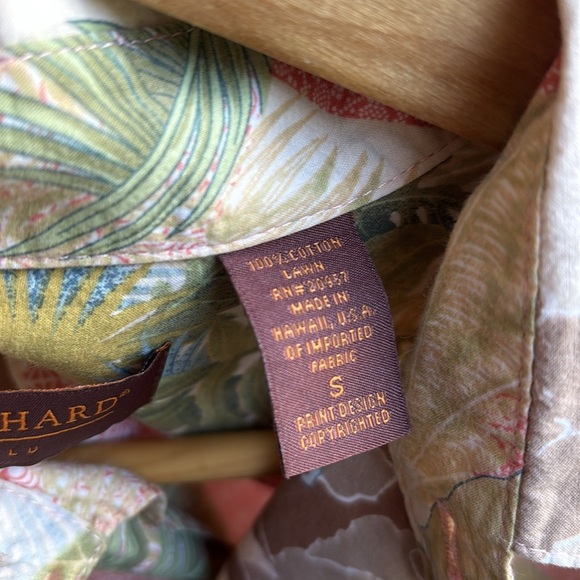Tori Richards - Hawaiian Cotton Lawn Shirt size S - Picture 5 of 5
